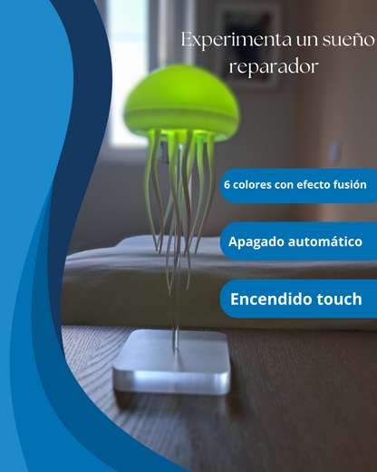 Lámpara LED Medusa Marina - Luz Ambiental Relajante, Diseño Elegante, USB Recargable, Ideal para Decoración y Terapia de Luz